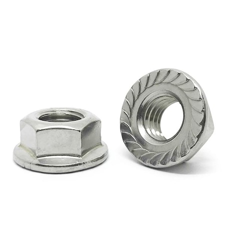 Boltsandnuts.Com Serrated Lock Nut, 3/8"-16, 316 Stainless Steel, Plain, 50 PK 37CSLNSS/316-50